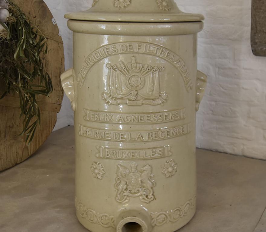 Porcelain Unique Antique Water Filter, 19th Century For Sale