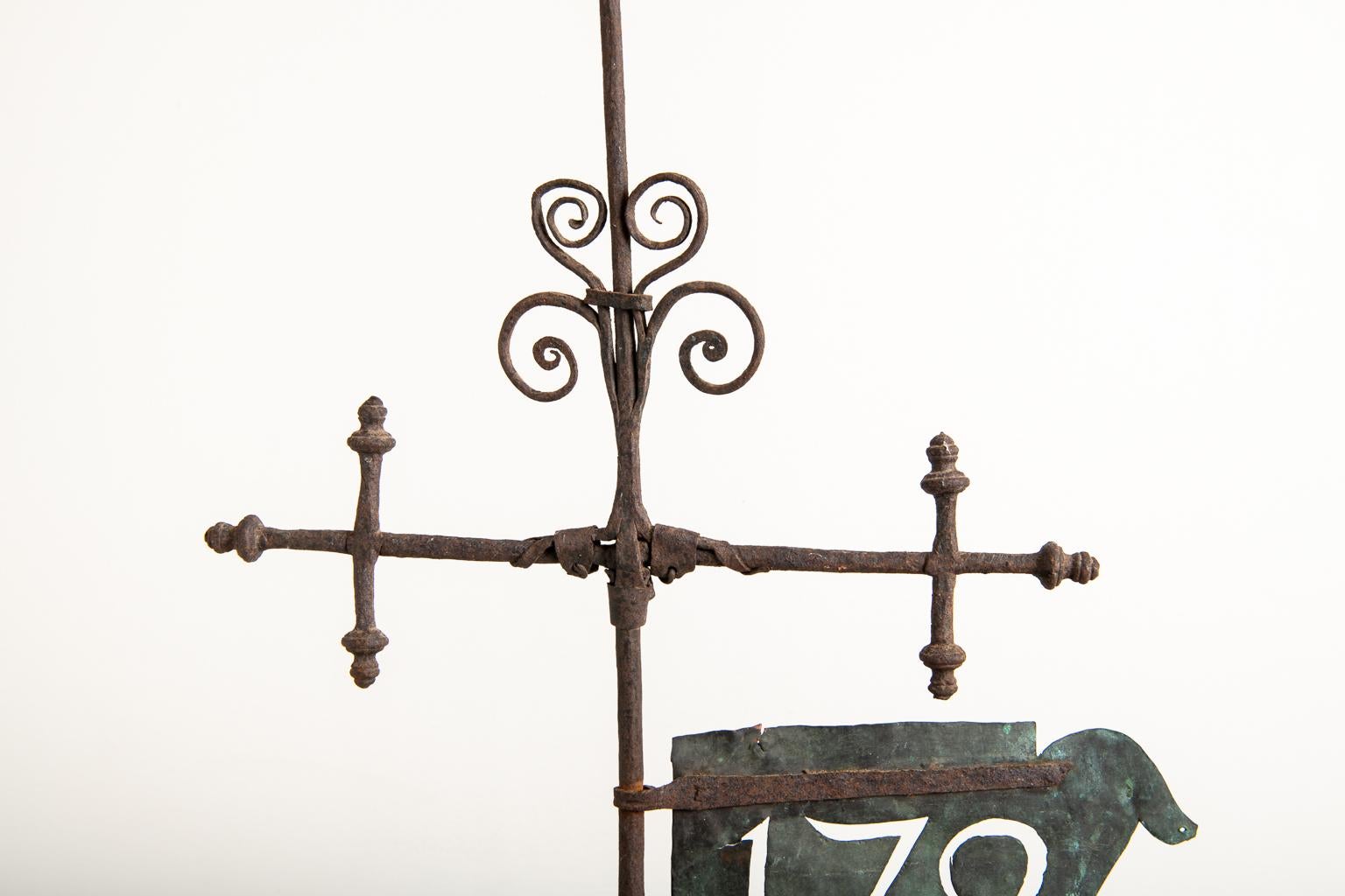 Hand-Crafted Unique Antique Weather Vane Dated 1725 For Sale