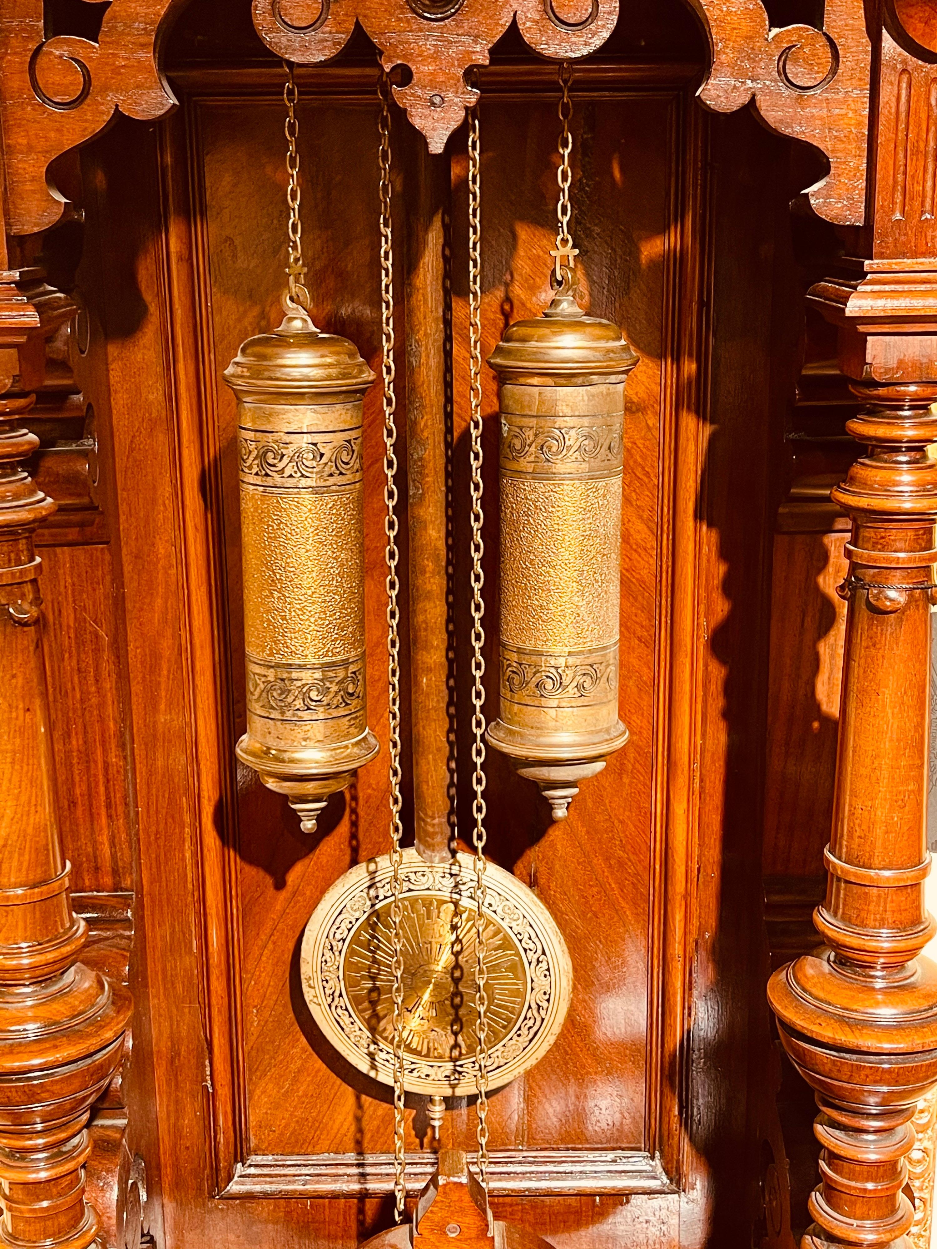 Unique Antique Wilhelminian Style Grandfather Clock, Walnut, 19th Century 4