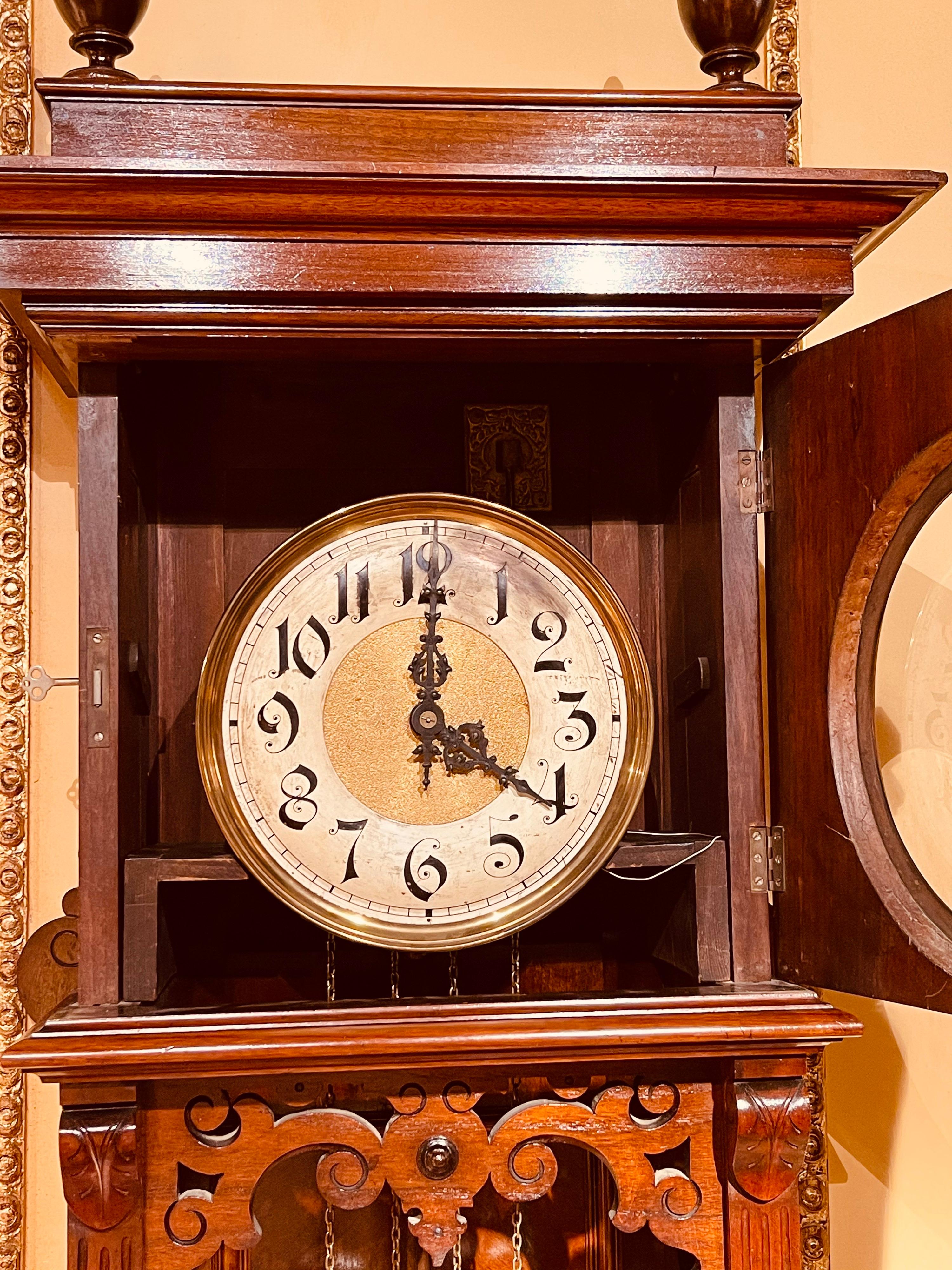 Unique Antique Wilhelminian Style Grandfather Clock, Walnut, 19th Century 5