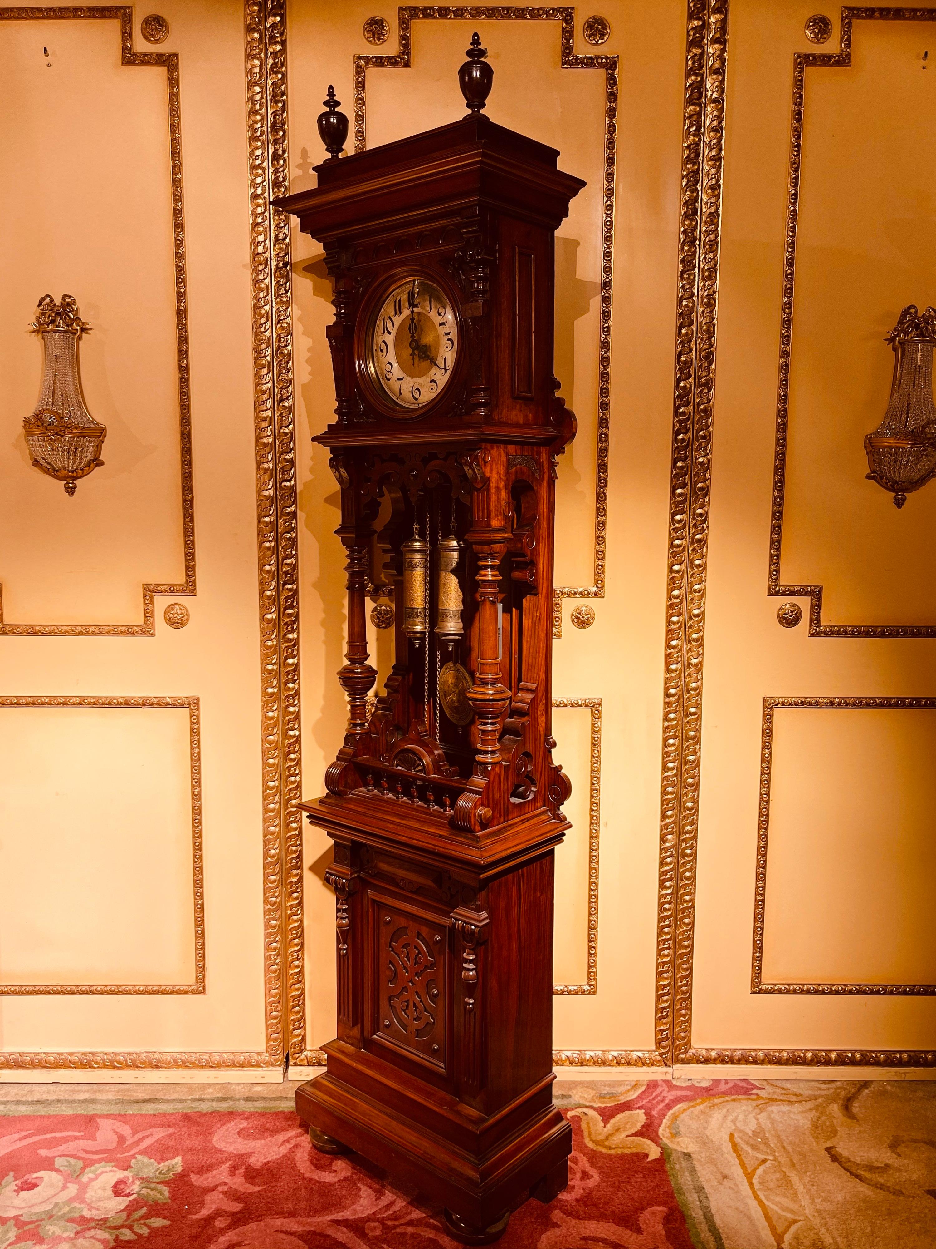 Unique Antique Wilhelminian Style Grandfather Clock, Walnut, 19th Century 6