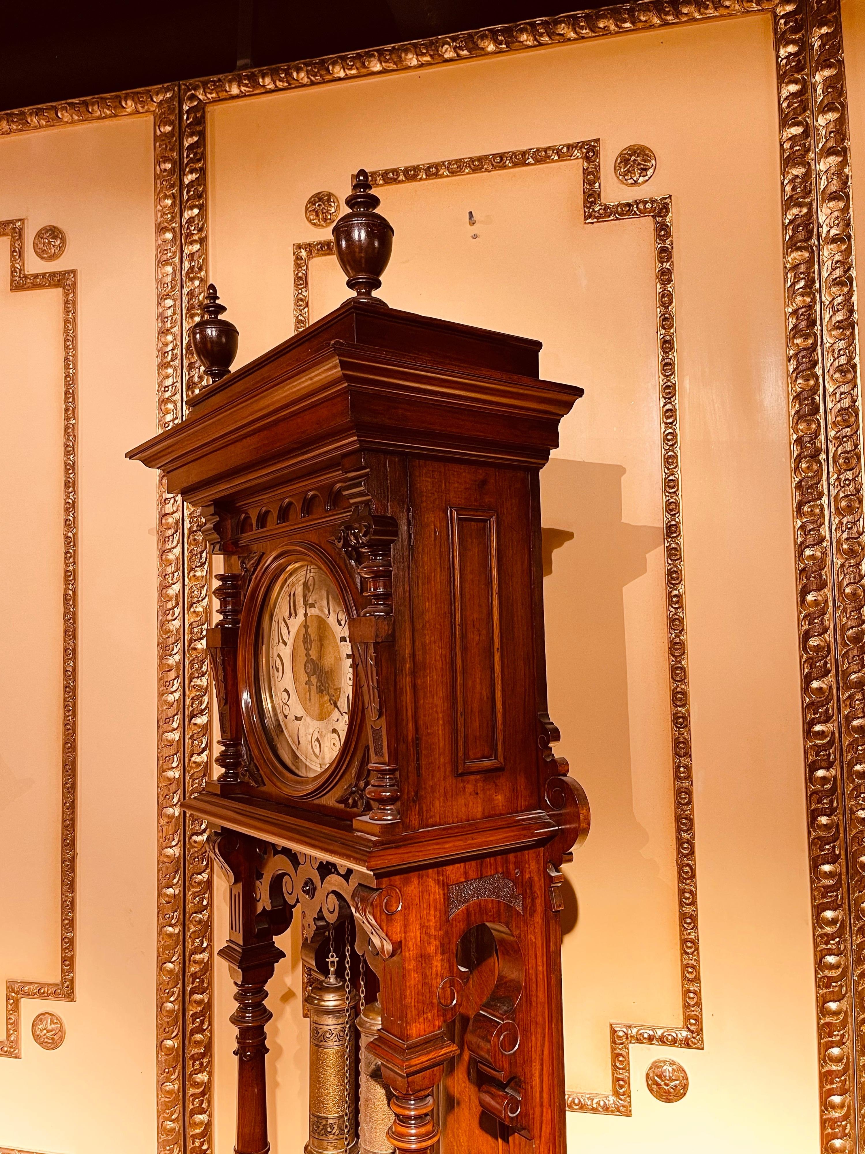 Unique Antique Wilhelminian Style Grandfather Clock, Walnut, 19th Century 7