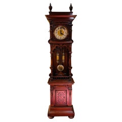 Unique Antique Wilhelminian Style Grandfather Clock, Walnut, 19th Century