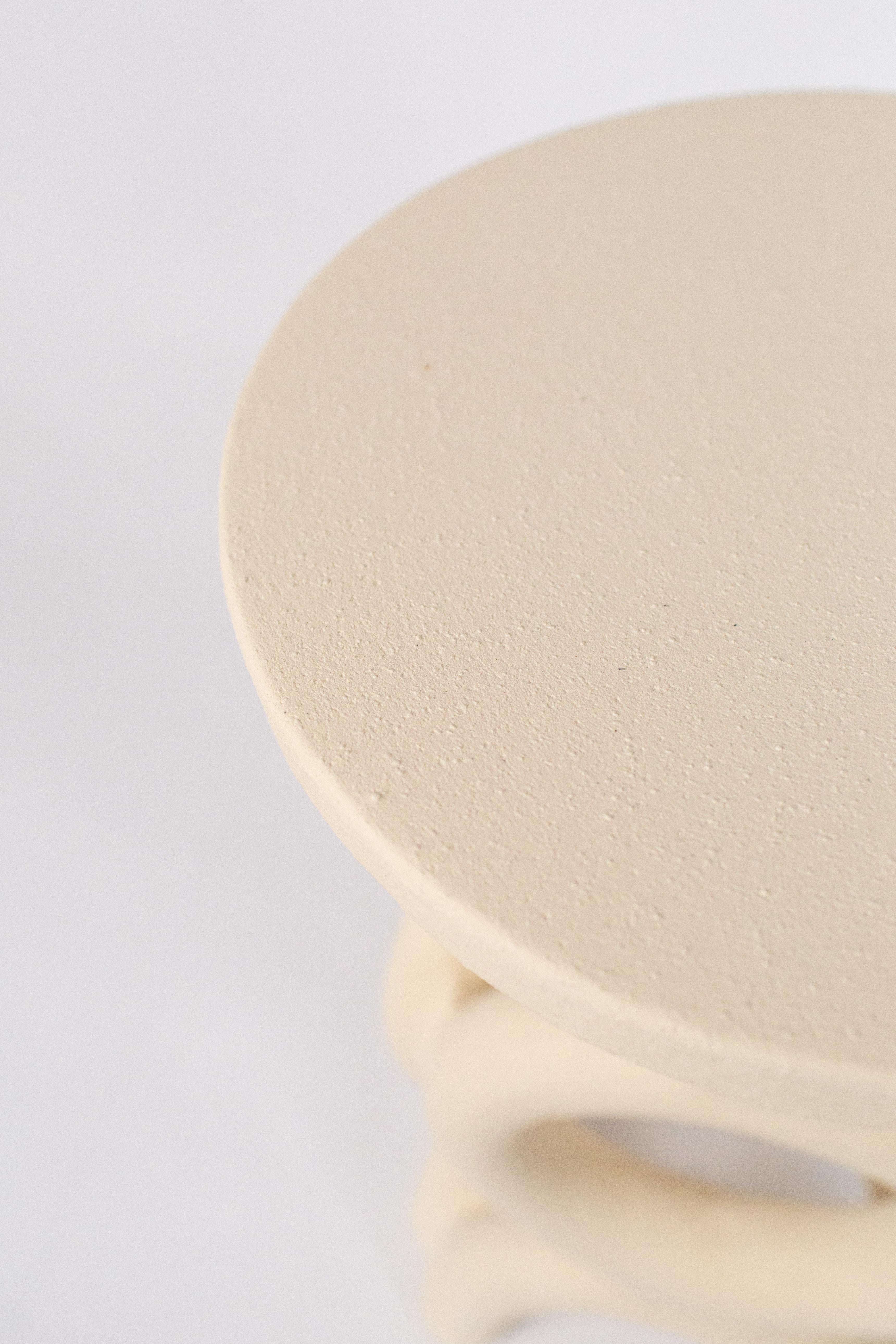 Post-Modern Unique Arch Circular White Stool by Mesut Öztürk