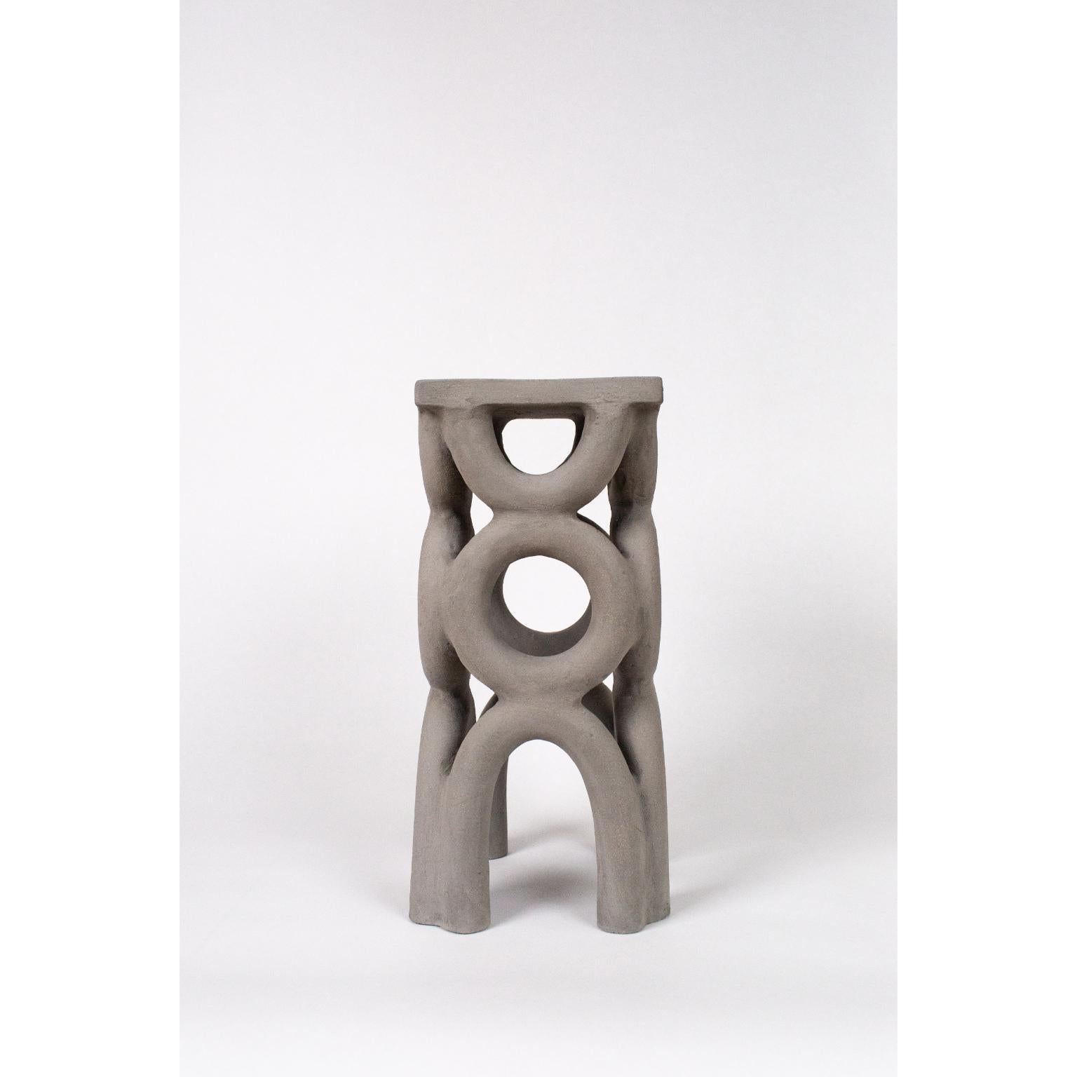Unique arch square stool by Mesut Öztürk
Dimensions:  W 20 x D 20 x  H 40 cm
Materials: Stoneware 


