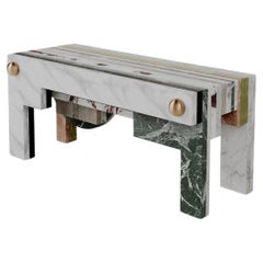 Unique Architectural Layered Marble Stone Strata Bench By Esther Knopfler