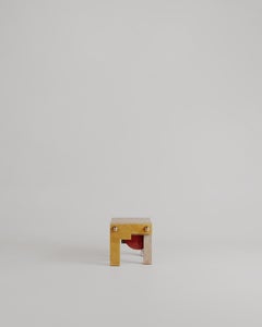 Unique Architectural Layered Marble Stone Strata Stool By Esther Knopfler