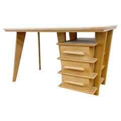 Unique Architectural Limed Oak Desk