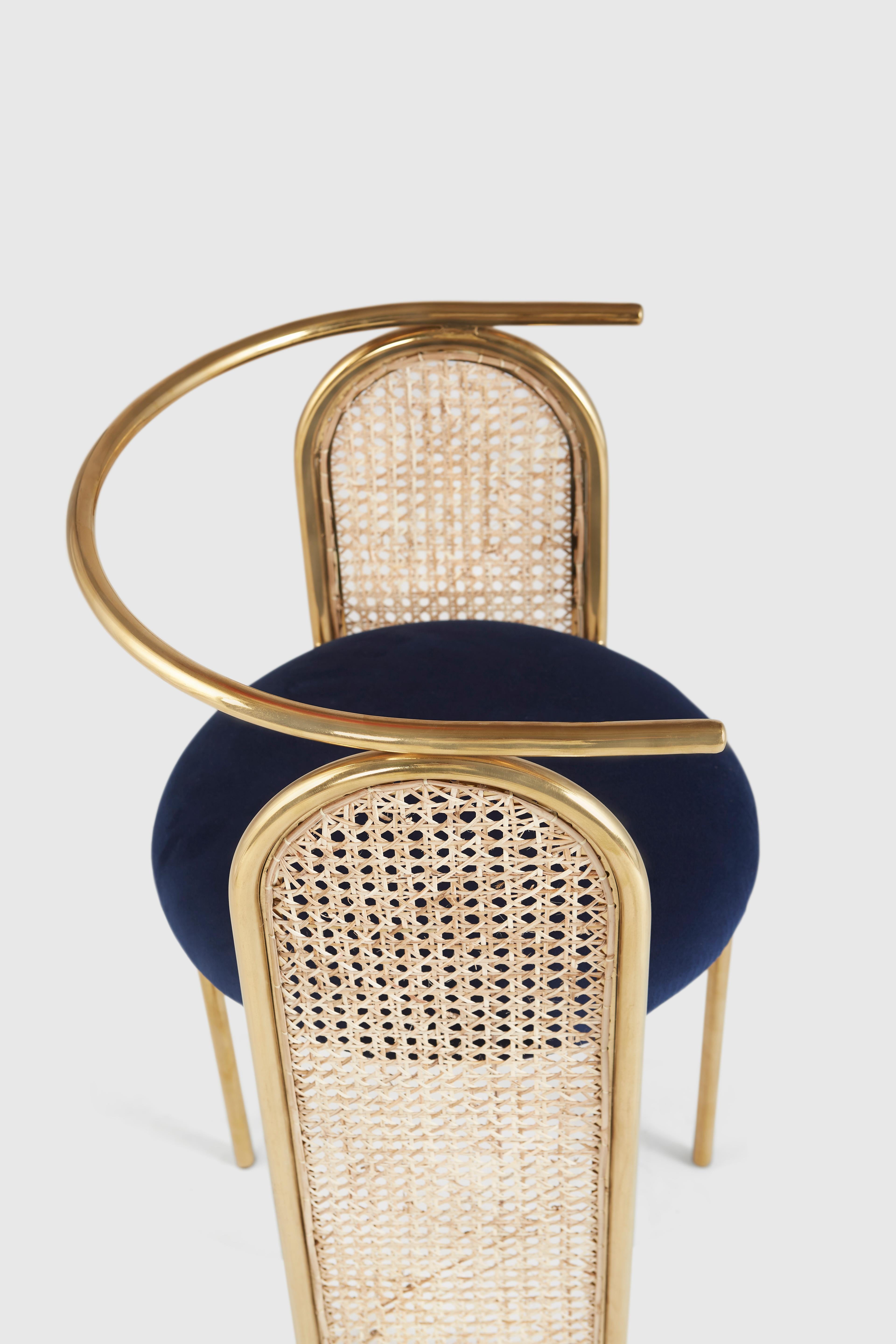 Post-Modern Unique Arco Chair Gold by Hatsu For Sale