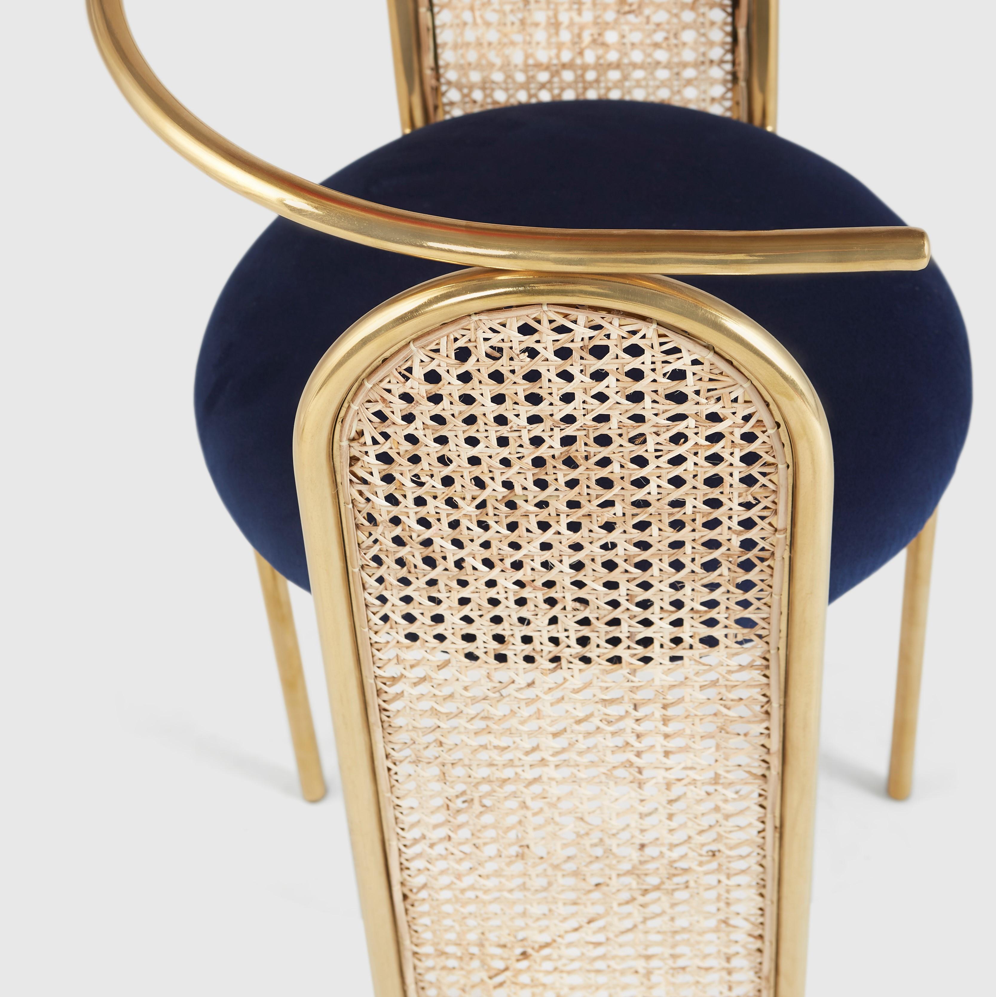Indian Unique Arco Chair Gold by Hatsu For Sale