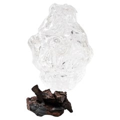 Escultura única de la serie «Círculo Ártico», en vidrio y clinker natural, de Szkło Studio