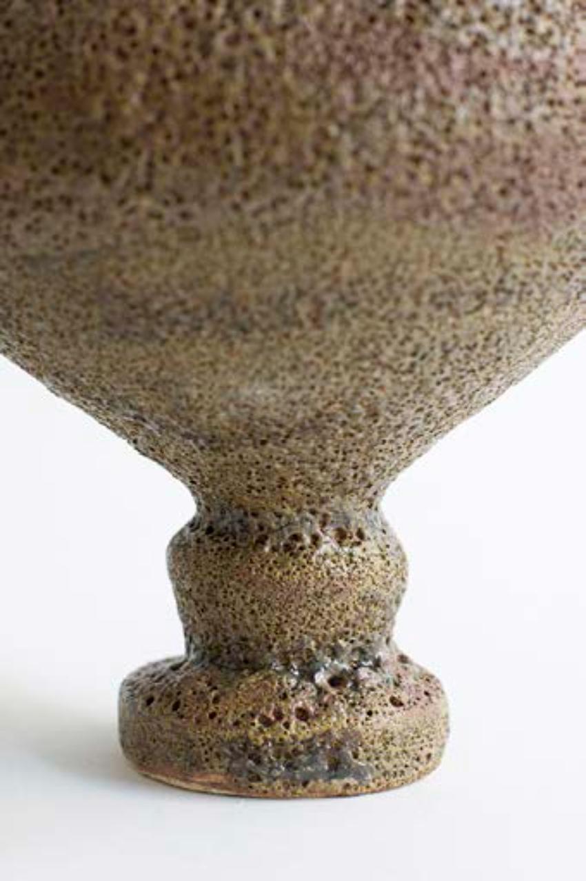 Glazed Unique Arq 002 Musgo Vase by Raquel Vidal and Pedro Paz For Sale