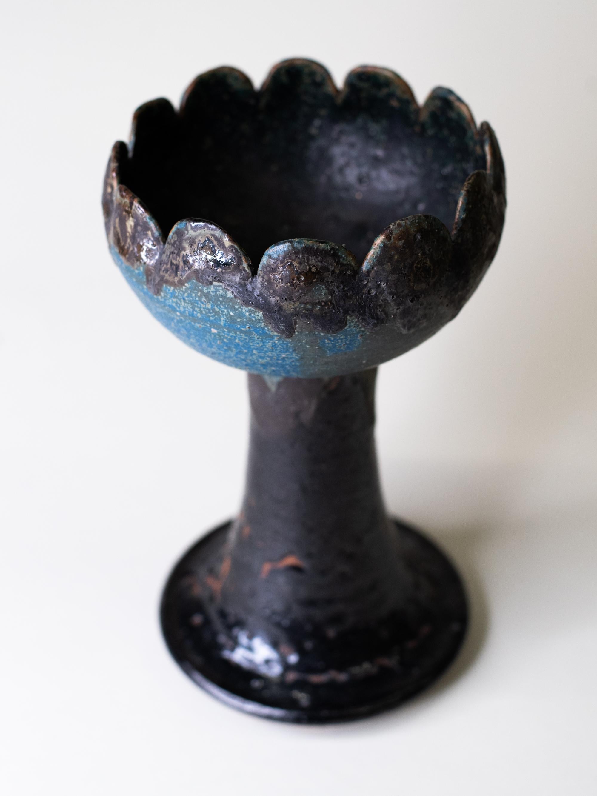 Scandinavian Modern Unique Art Ceramic by Liisa Hallamaa, Finland, 1960's–70's For Sale