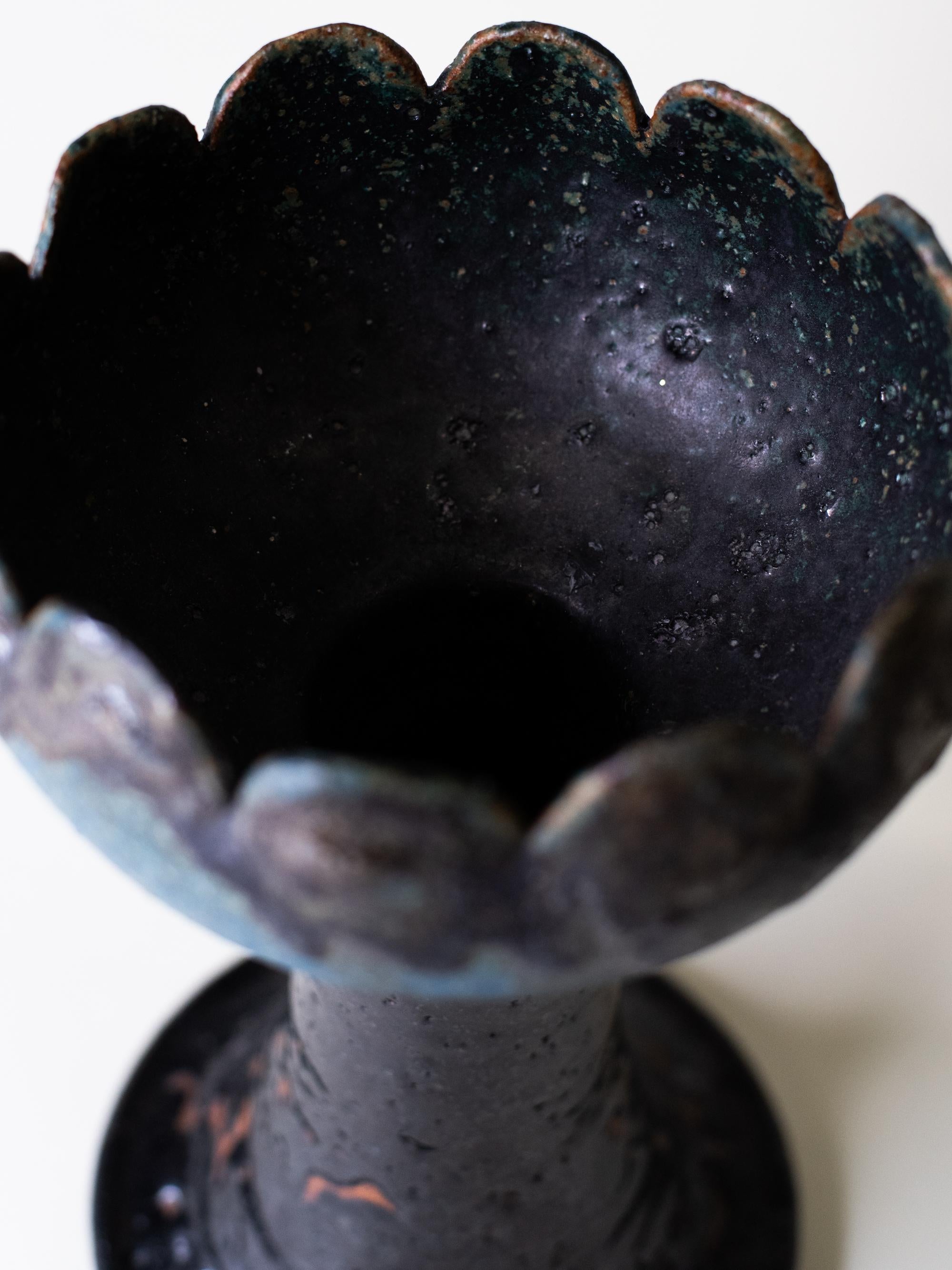 Glazed Unique Art Ceramic by Liisa Hallamaa, Finland, 1960's–70's For Sale