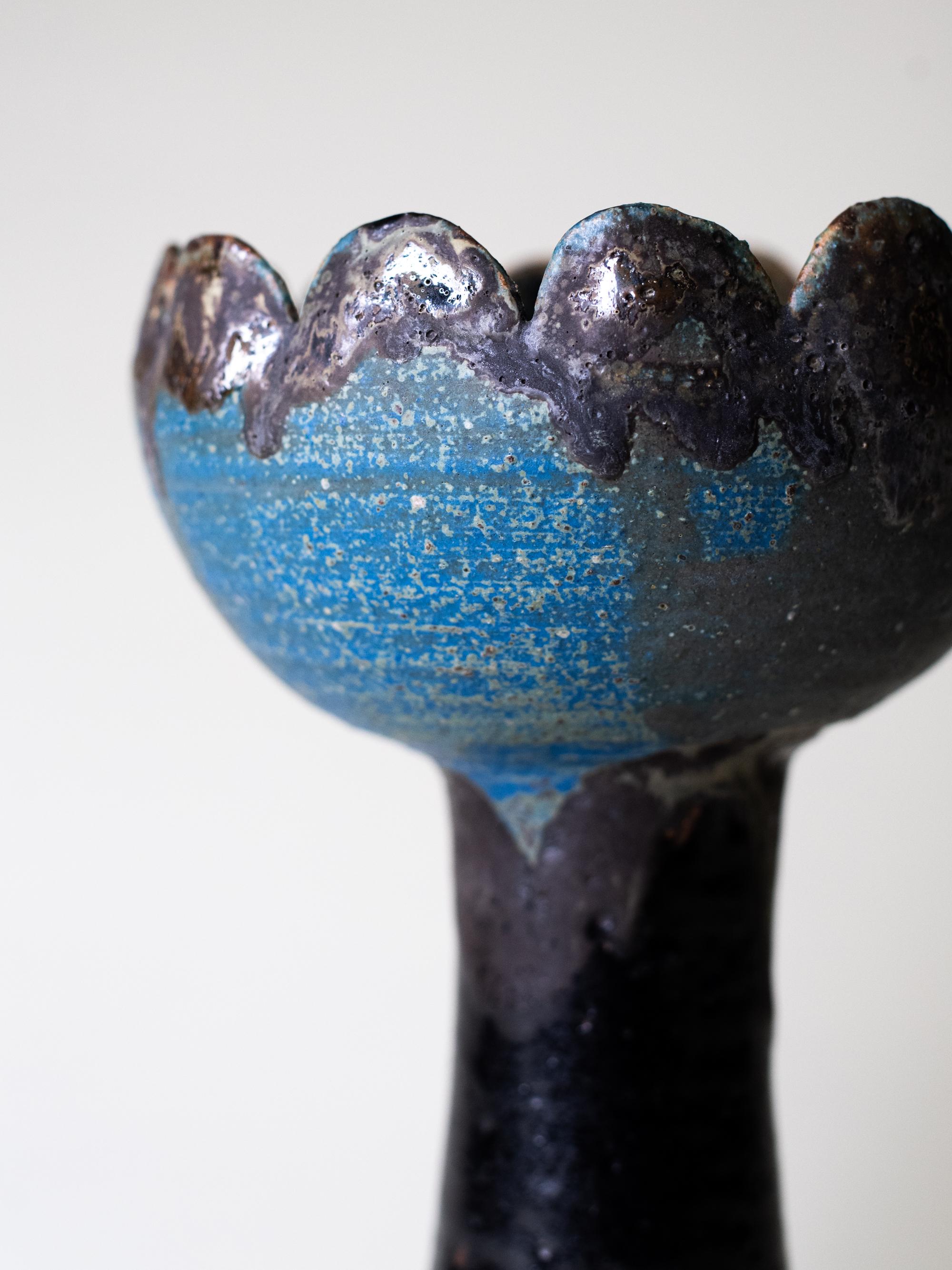 Mid-20th Century Unique Art Ceramic by Liisa Hallamaa, Finland, 1960's–70's For Sale