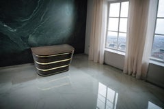 Unique Art Deco chest of drawers with brass fittings