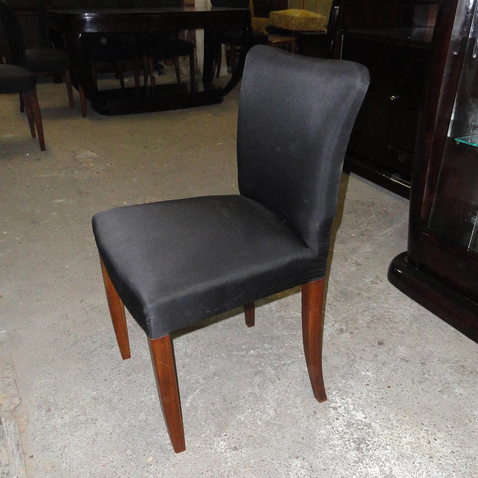 Unique Art Deco Extendable Table by Hubert Martin and Ploquin and Six Chairs For Sale 5