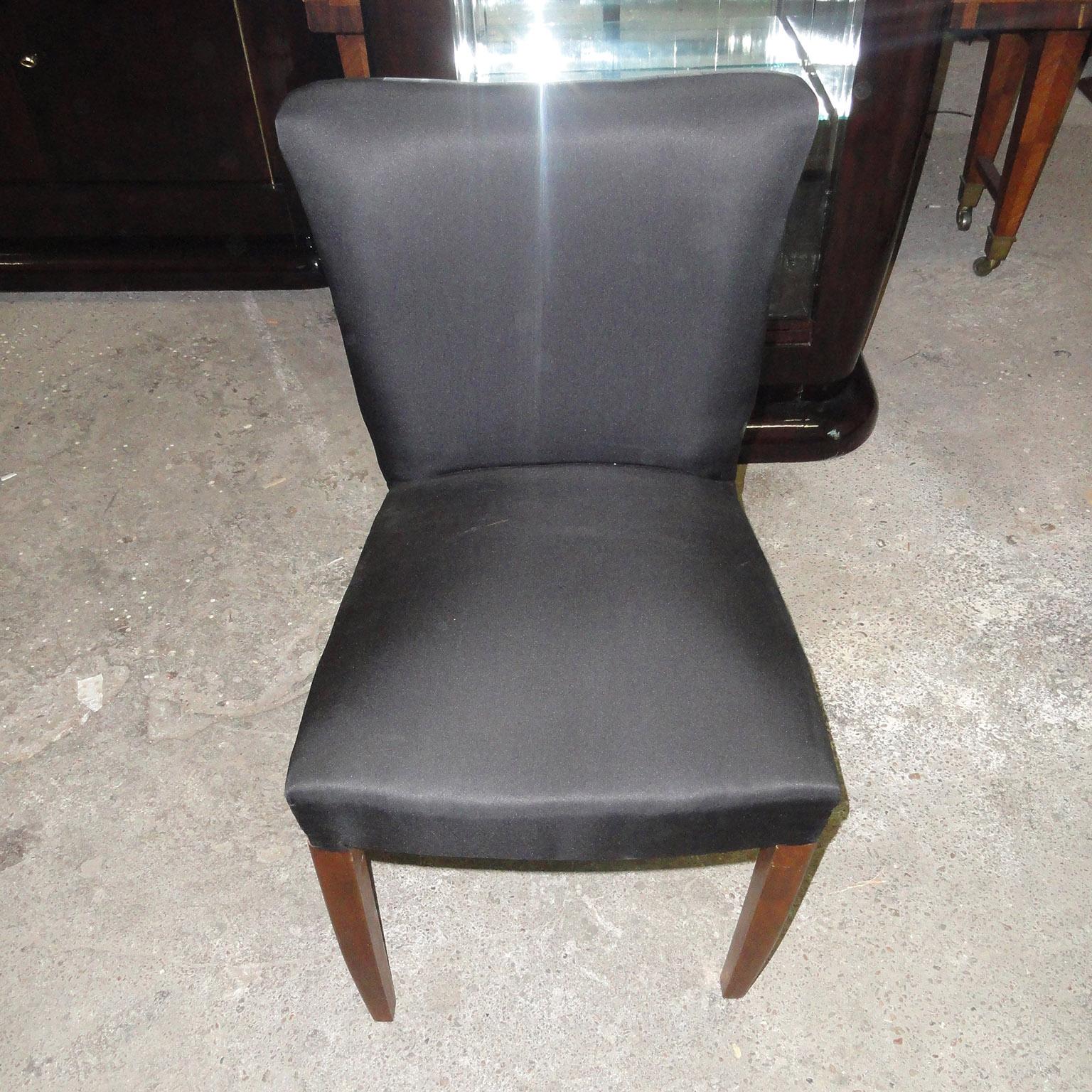 Table à rallonge unique Art Déco par Hubert Martin et Ploquin et six chaises en vente 6