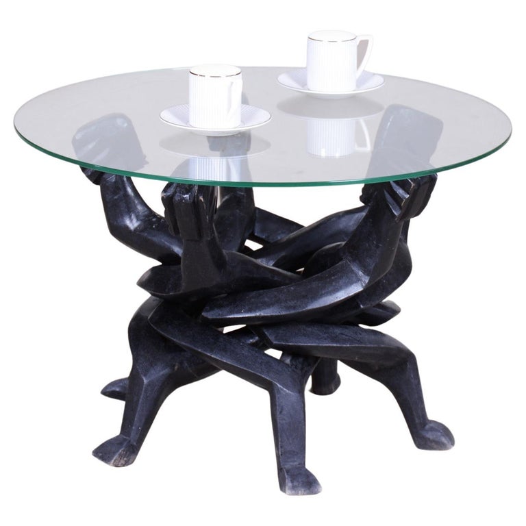 Unique Foldable Table Unique Art Deco Folding Table Carved From One Piece of Ebony Wood ...