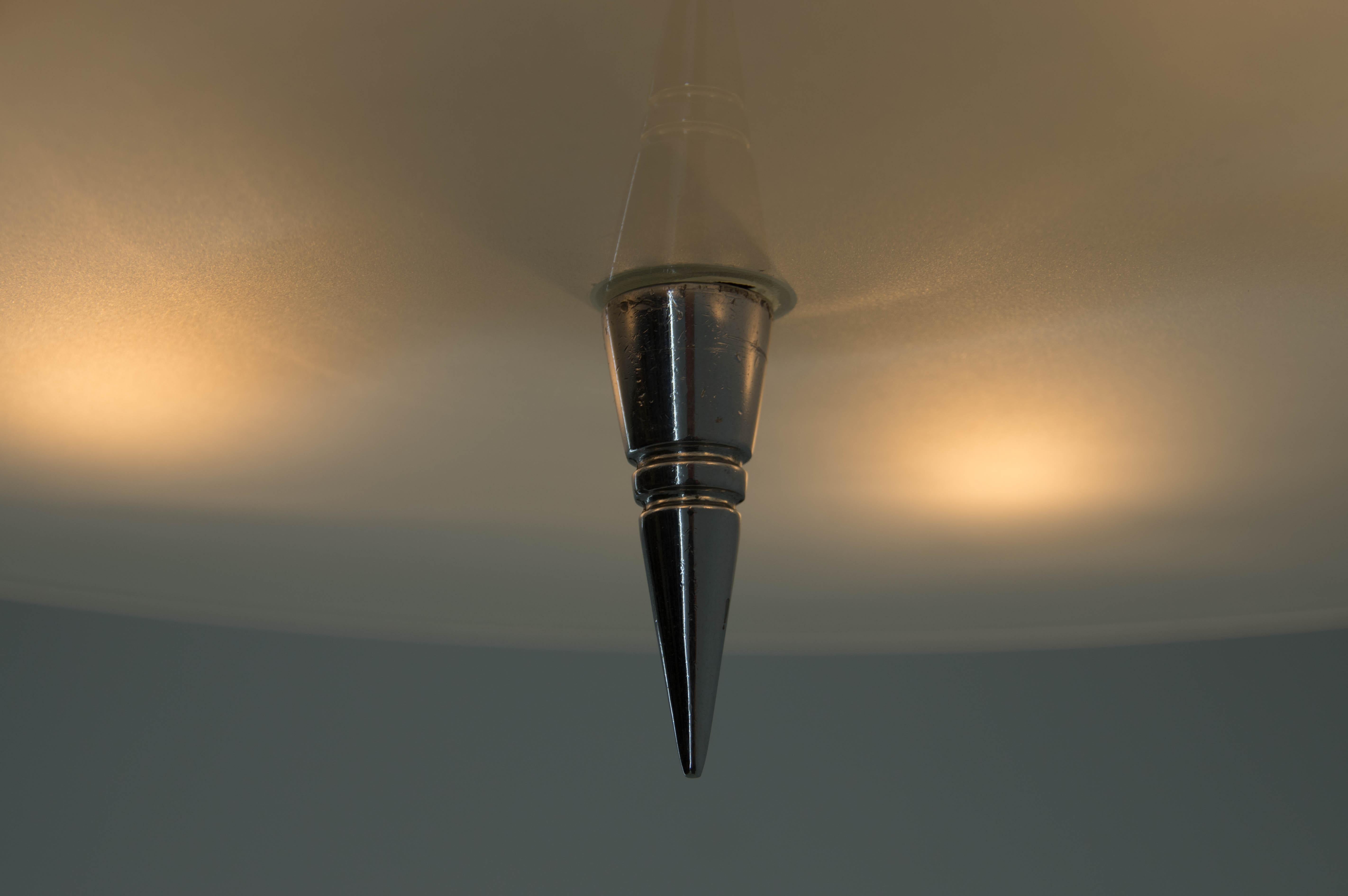 Unique Art Deco/Functionalist Chandelier, 1930s For Sale 5