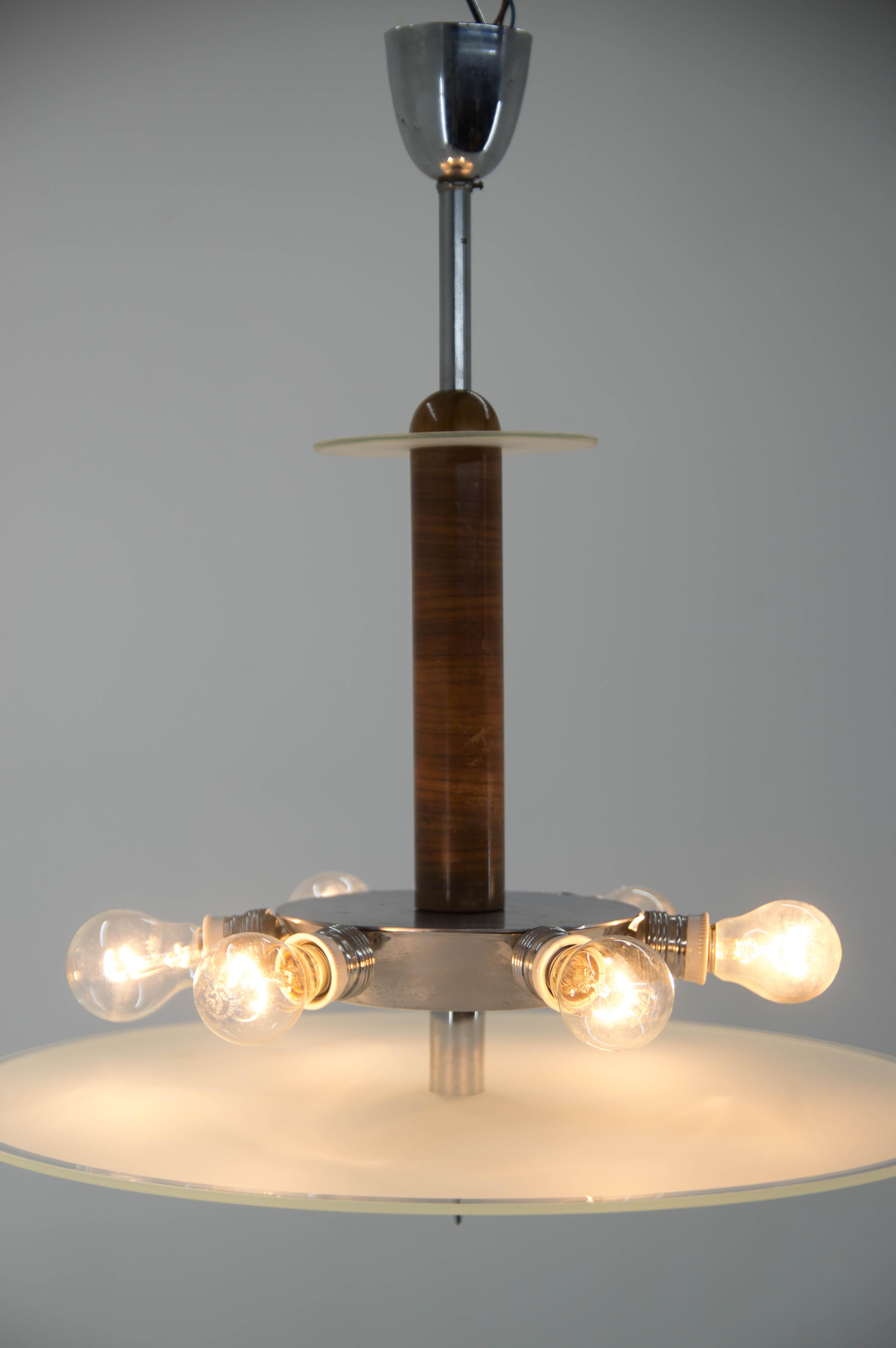 Unique Art Deco/Functionalist Chandelier, 1930s For Sale 2