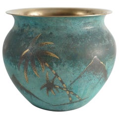 Unique Art Deco Ikora Bronze Vase by WMF, Germany. 1930s