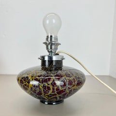 base de lámpara de sobremesa única art decó IKORA Glass de Karl Wiedmann WMF, Alemania Años 50