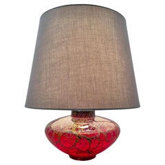 unique base de lampe de table art déco IKORA en verre par Karl Wiedmann WMF, Allemagne années 1950