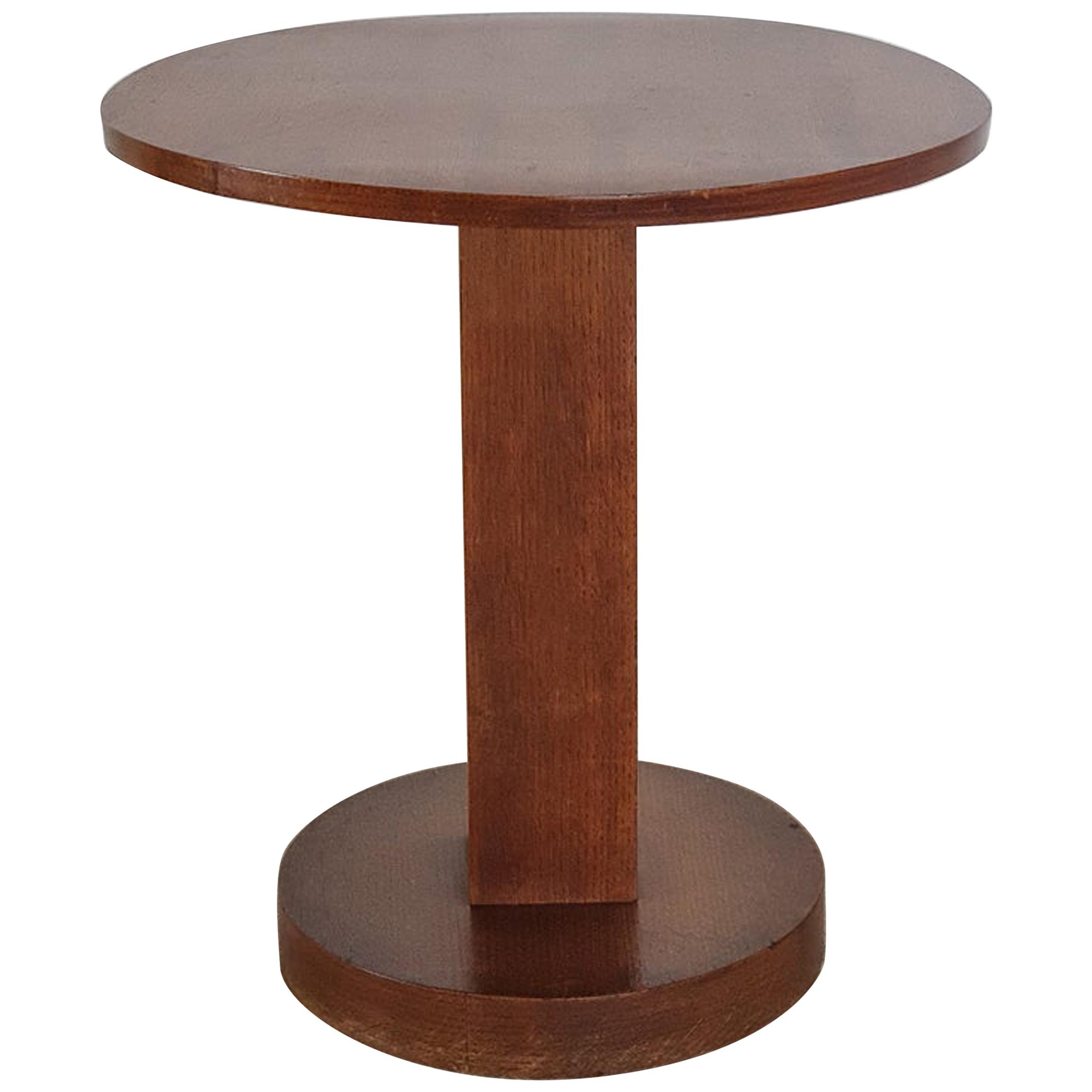 Unique Art Deco Side Table in Wood