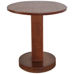 Unique Art Deco Side Table in Wood