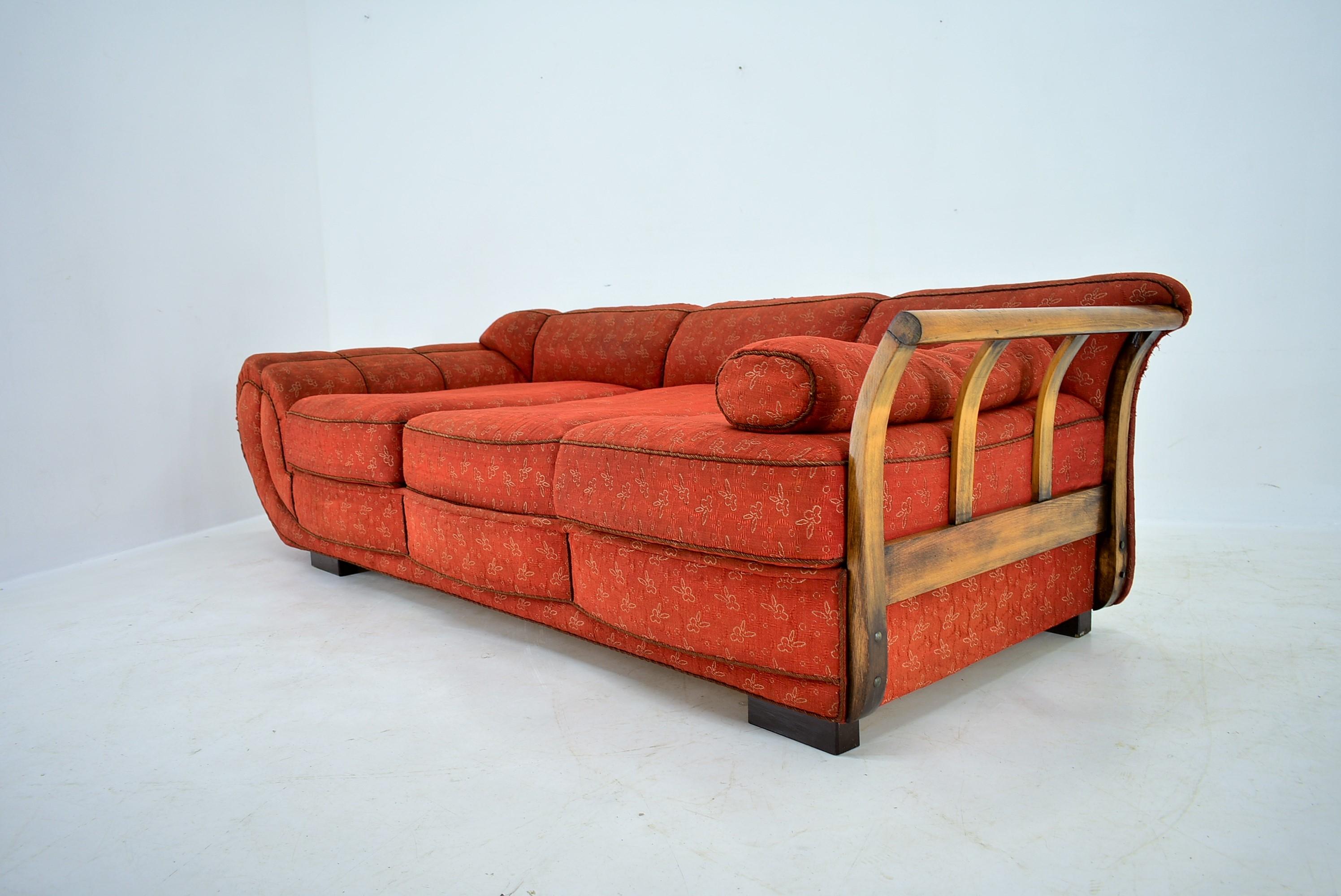 Fabric Unique Art Deco Sofa in 1920s For Sale
