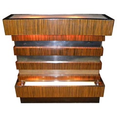Unique Art Deco Stand Behind Lighted Bar
