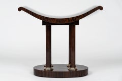 Sgabello Art Deco unico in ebano