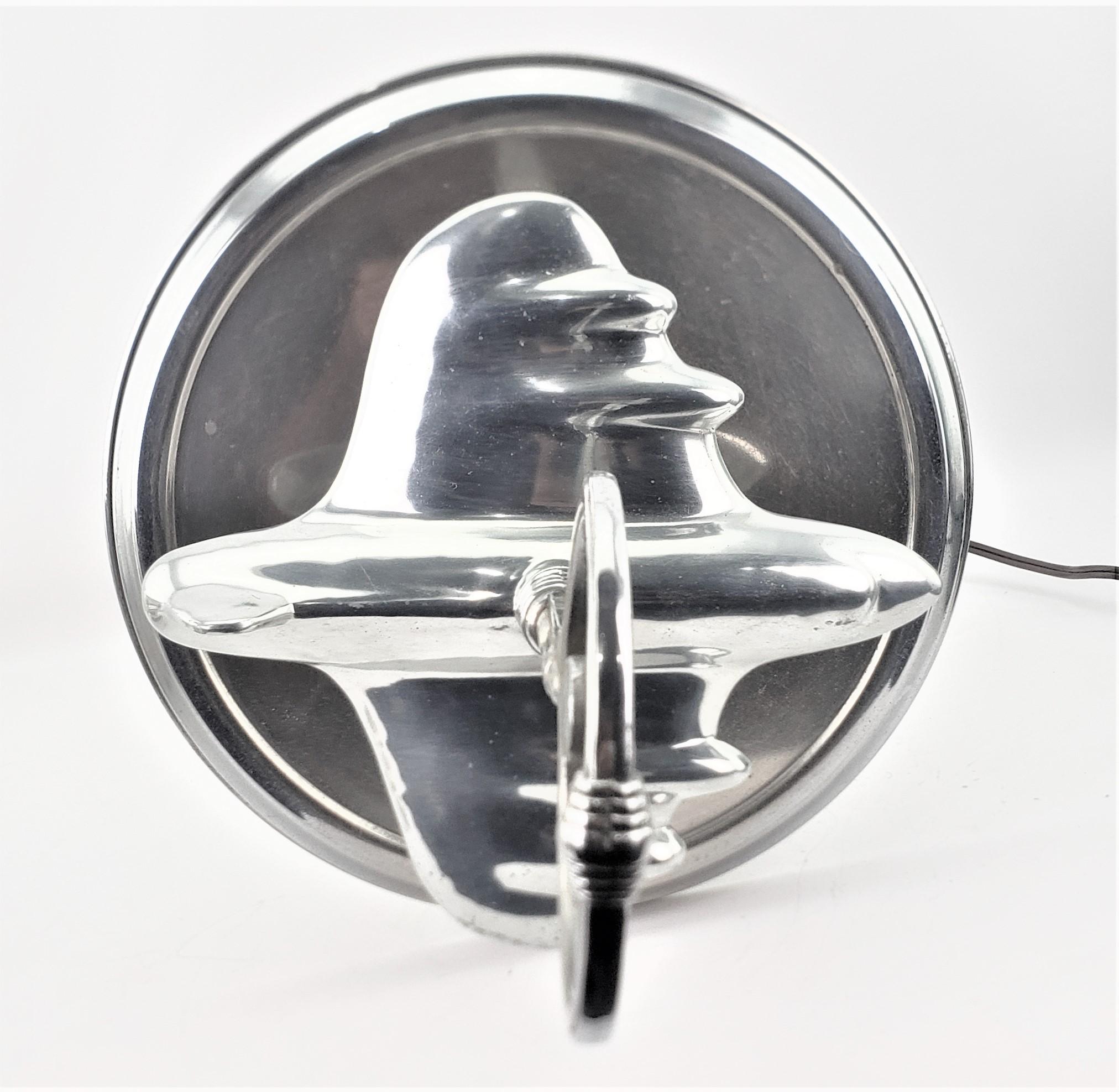 Unique Art Deco Styled Chrome Jet Airplane Lighted Smoker's Stand or Table For Sale 3