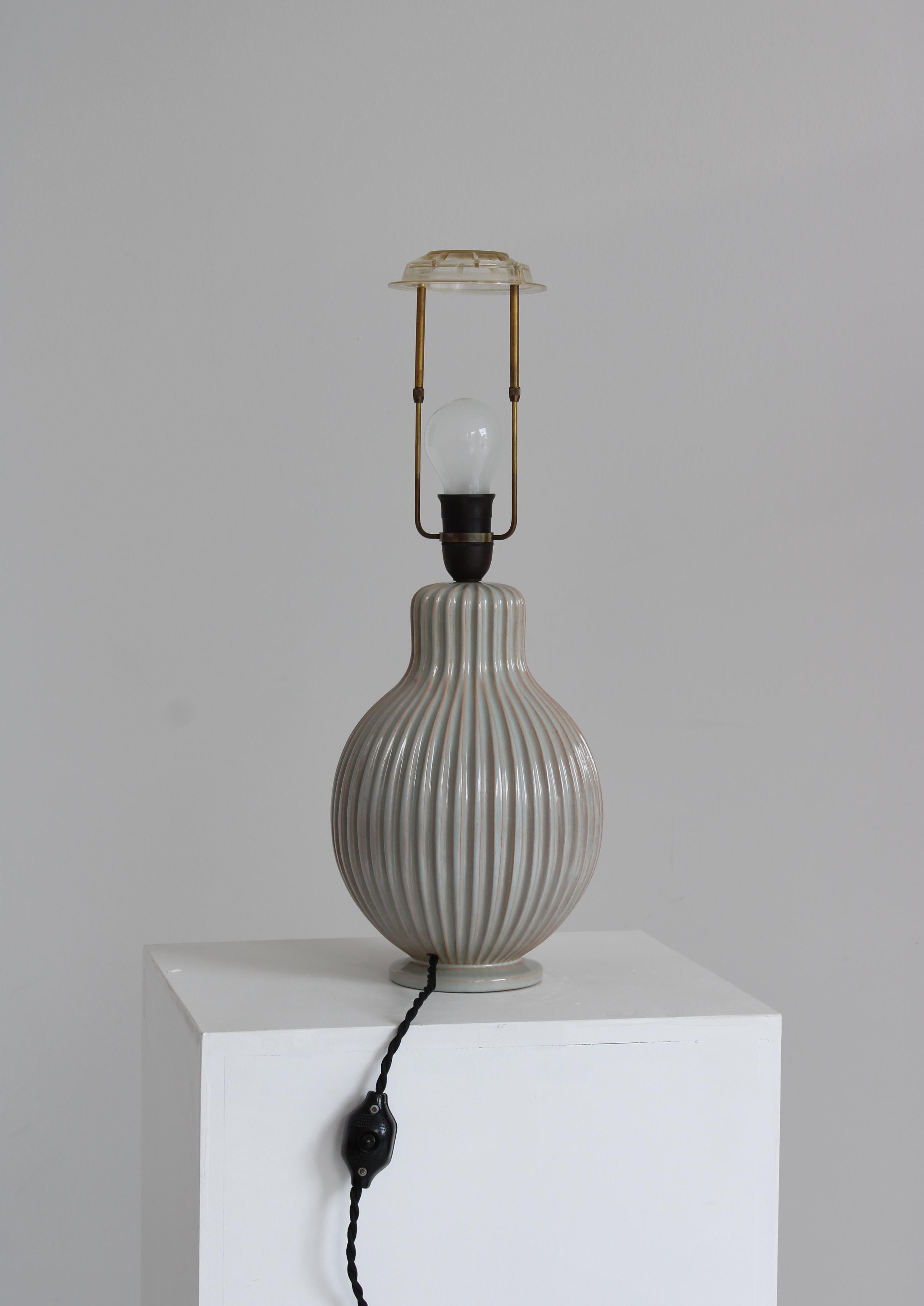 Unique Art Deco Table Lamp Handmade by Christian Schollert, Denmark, 1930s For Sale 4