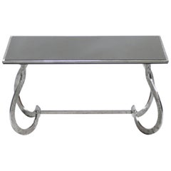 Unique Art Deco Wrought Iron Side Table 1940s