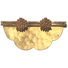 Broche unique en or jaune et or jaune Jean Despres Broche Jean Desprès ou 18 carats Art déco
