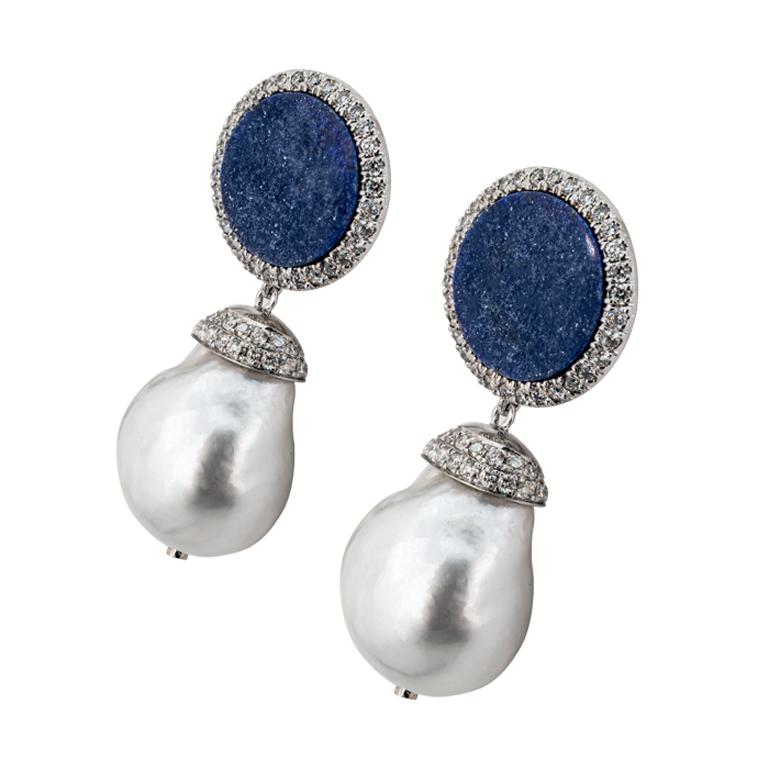 denim blue earrings