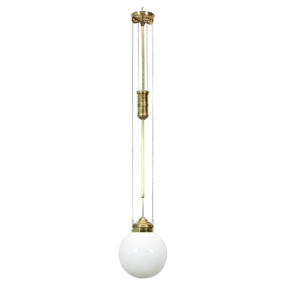 Pendente unico regolabile in stile Art Nouveau anni 
20