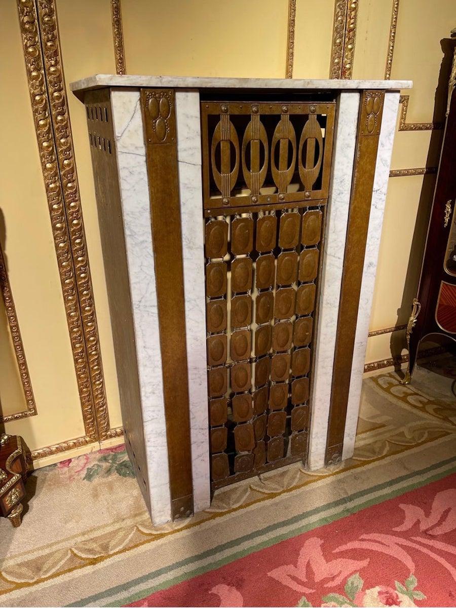 XX secolo Unique Art Nouveau Heater Cladding / Fireplace Cladding in vendita