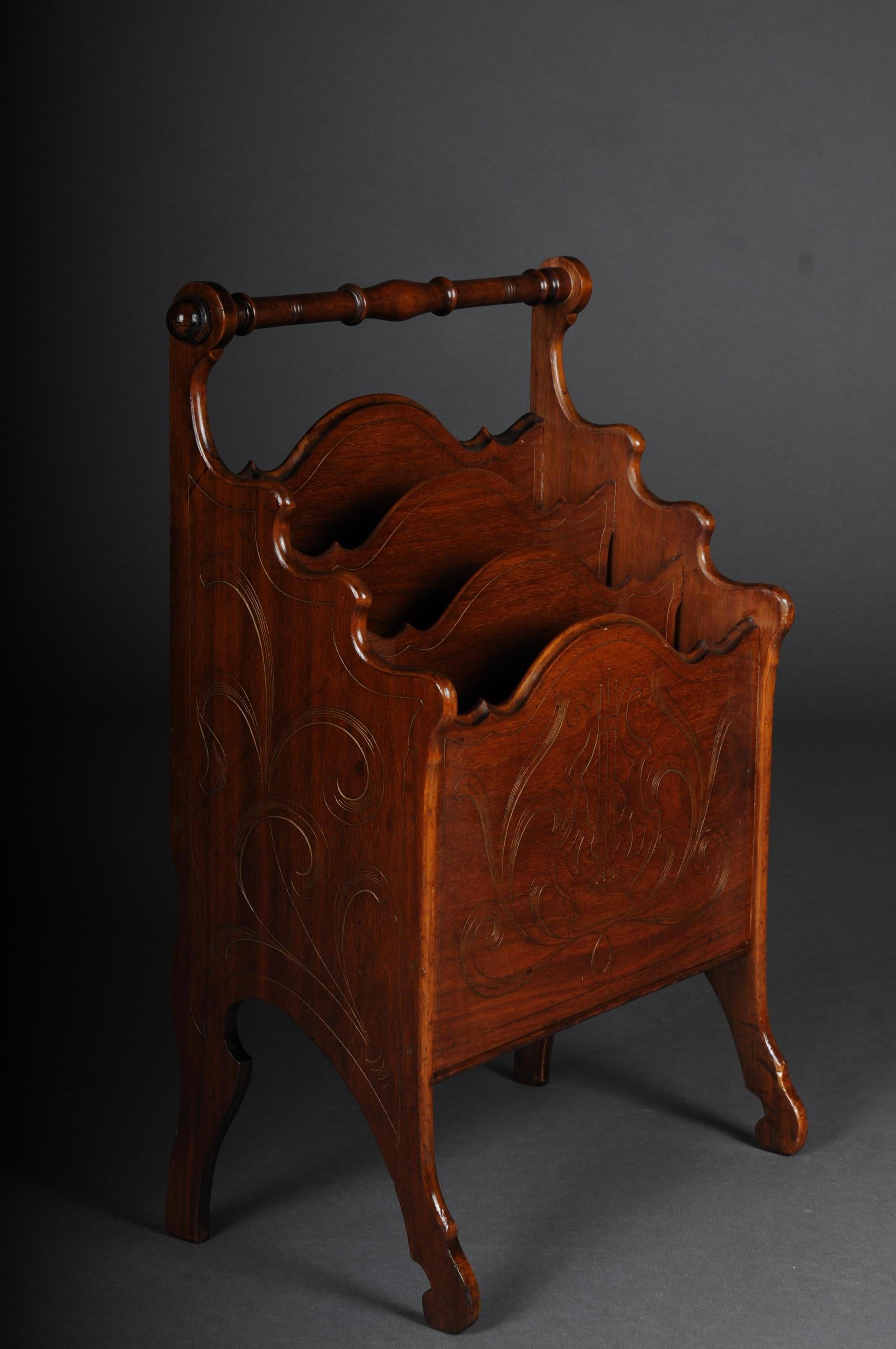 French Unique Art Nouveau Magazine Rack / Music Stand, circa 1900