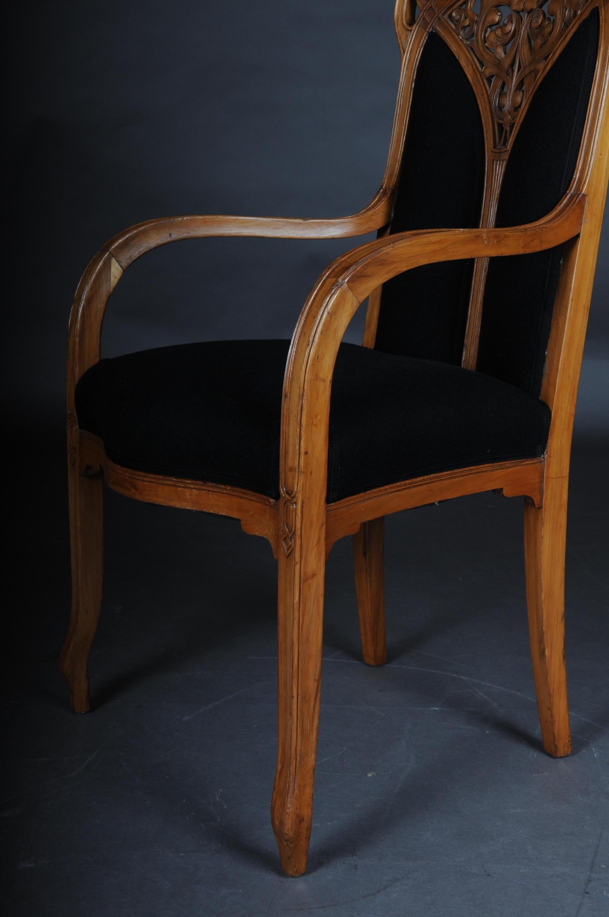 Unique Art Nouveau / Nancy, Armchair Chair L. Majorelle 1