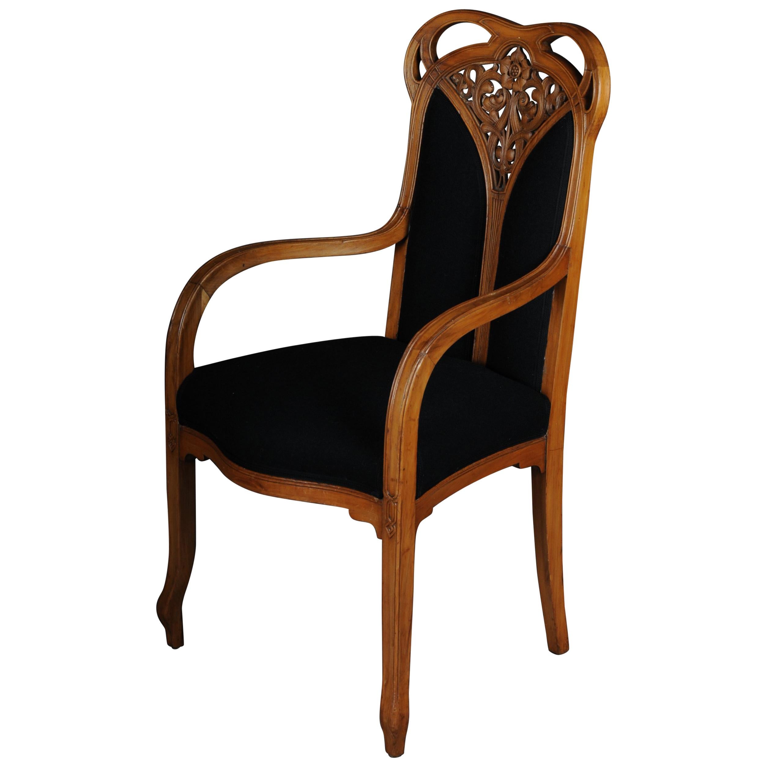 Unique Art Nouveau / Nancy, Armchair Chair L. Majorelle