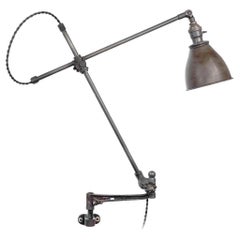 Unique Articulating O.C. White Lamp with Table Edge Mounting