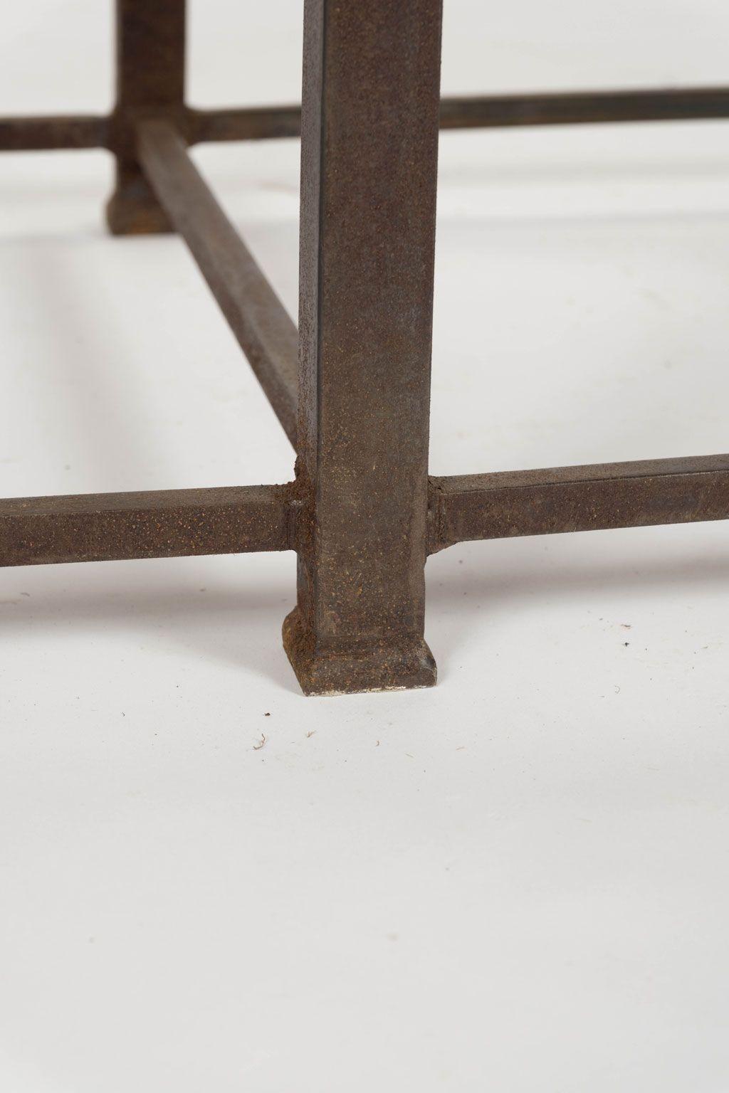 Unique Artisan Steel Bench with Rope Seat (Banc en acier avec siège en corde) en vente 3