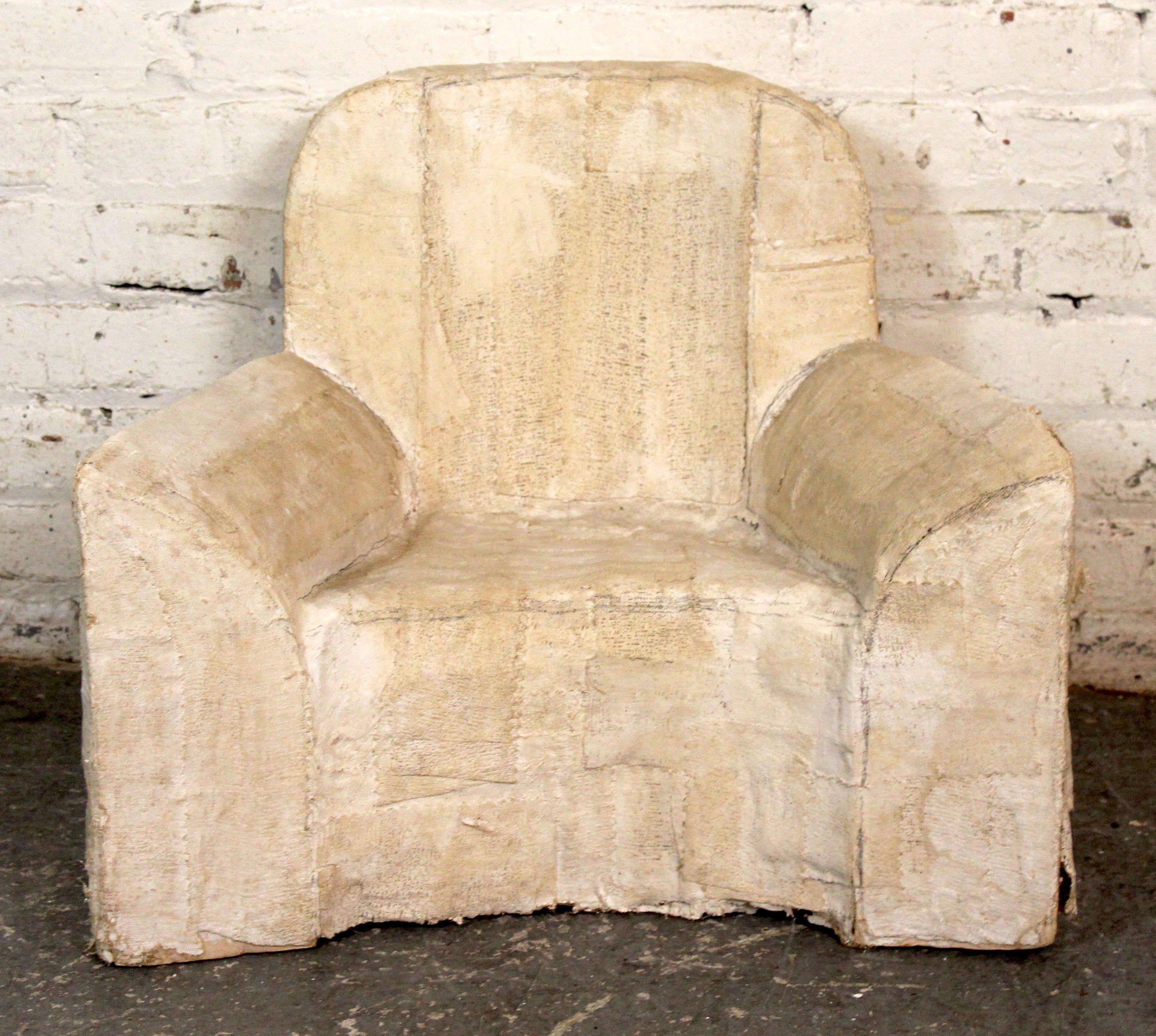 Unique Artist Made Paper Mache Child's Chair In Good Condition For Sale In Brooklyn, NY