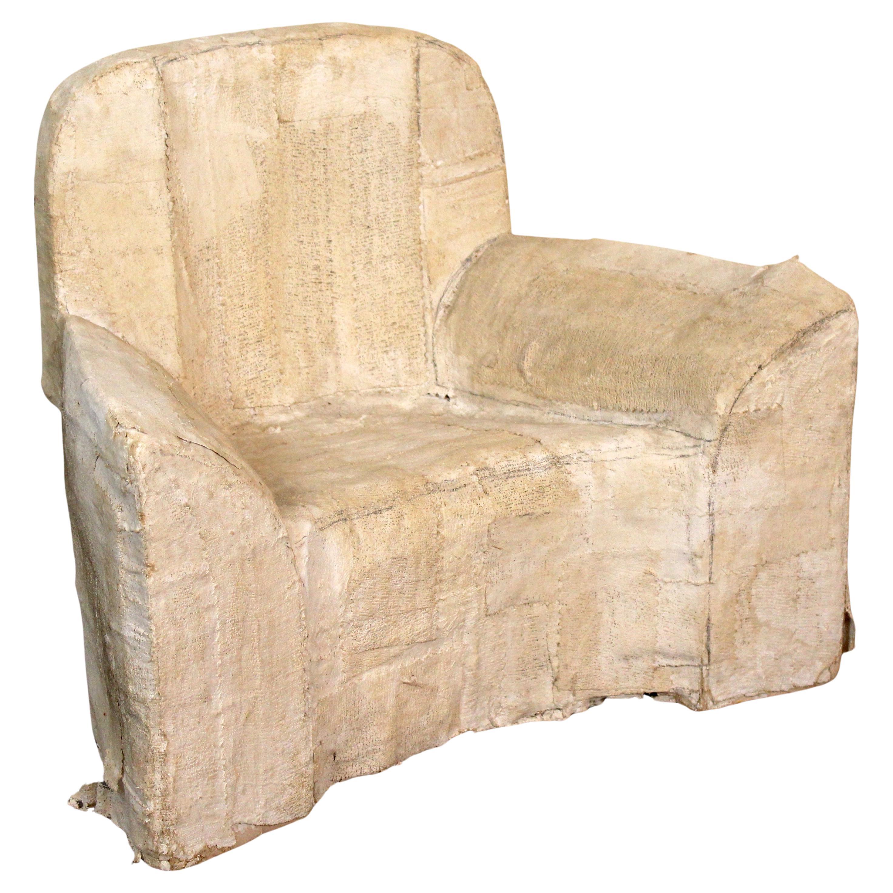 Unique Artist Made Paper Mache Child's Chair For Sale