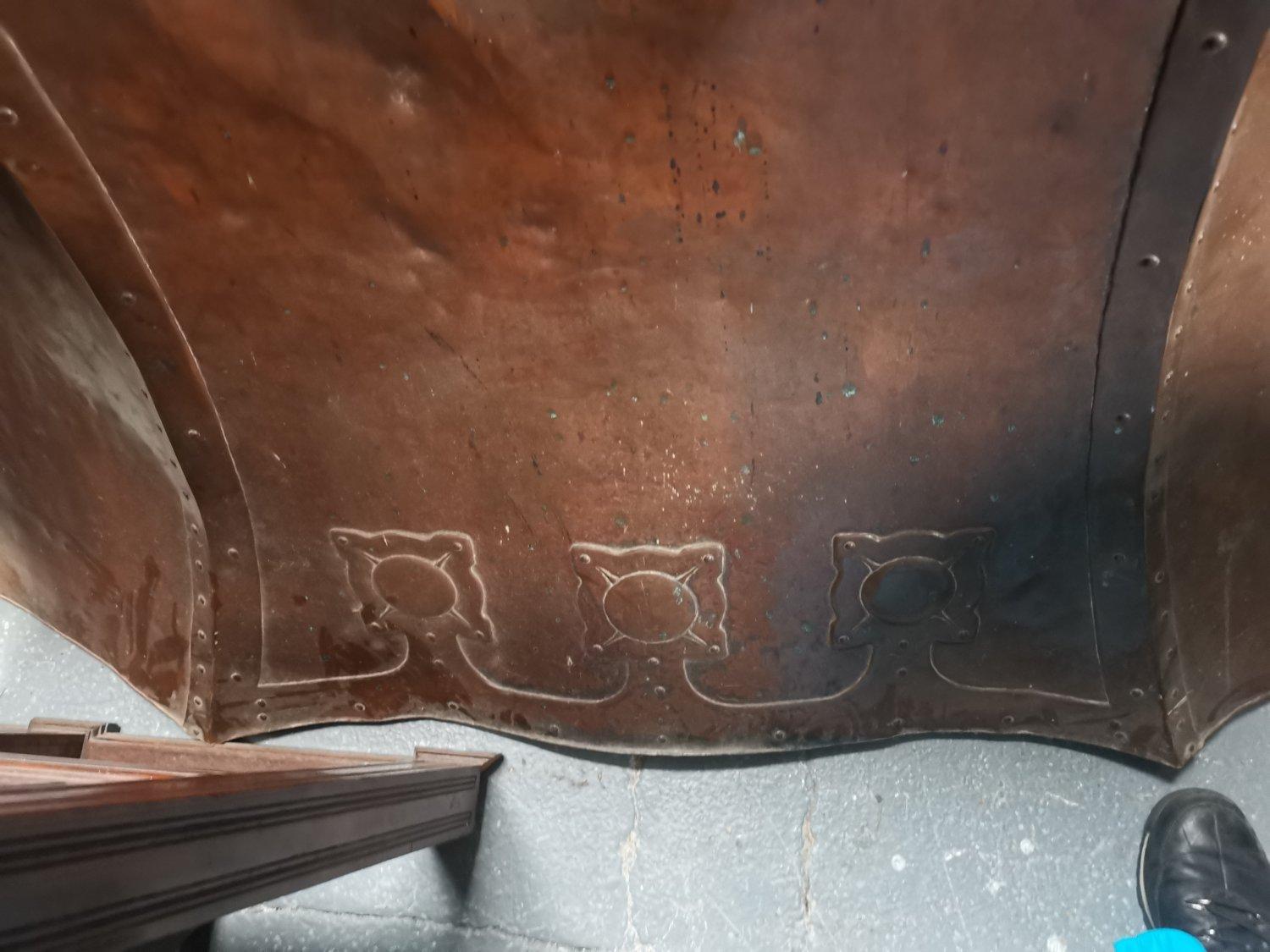 Unique Arts and Crafts Copper Fire Hood, Attributed to M H Baillie Scott 2