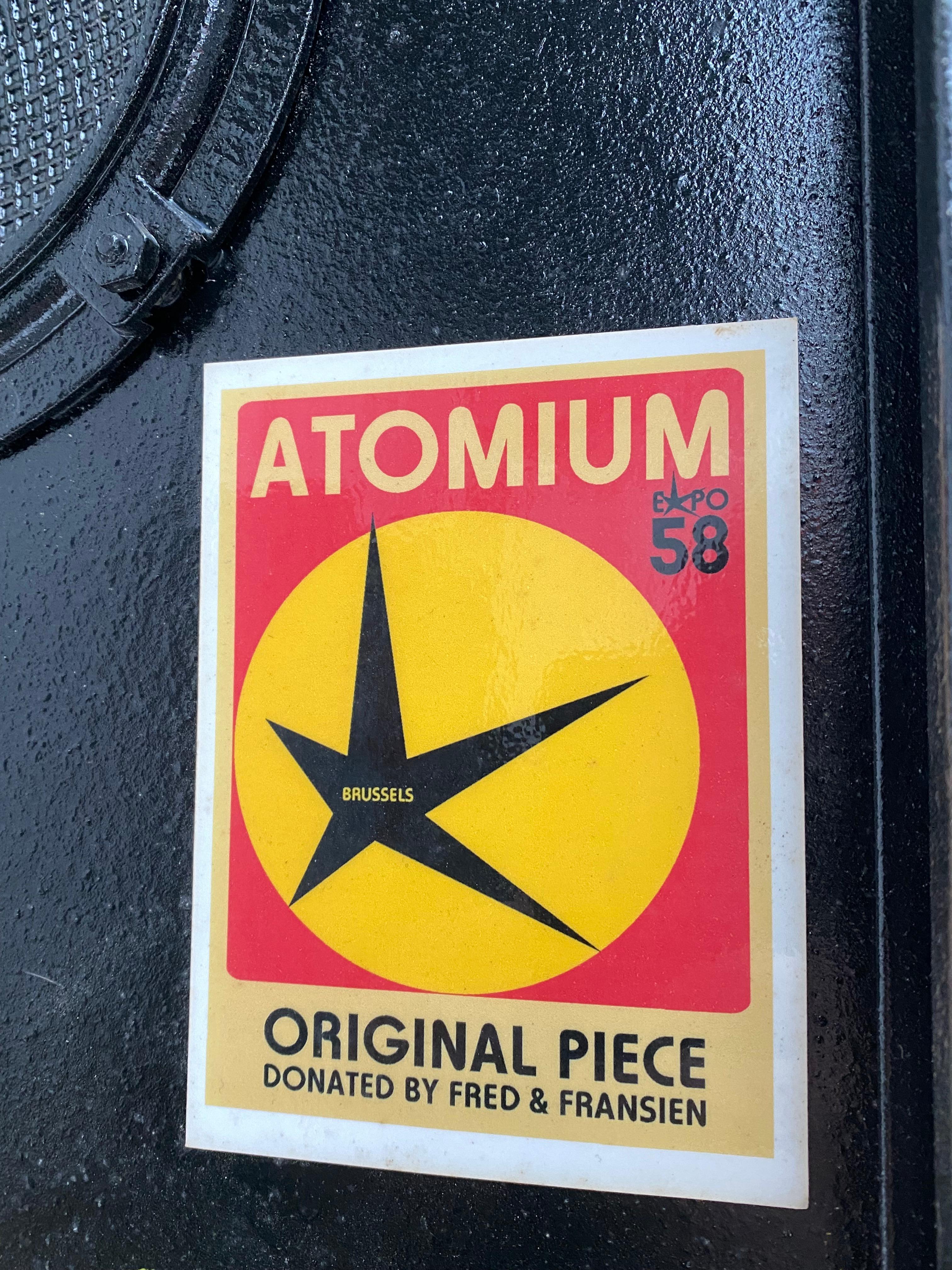 Original-Kunstwerk „Atomium“-Tafel, Weltausstellung 58, Brüssel, Belgien 2005 im Angebot 6