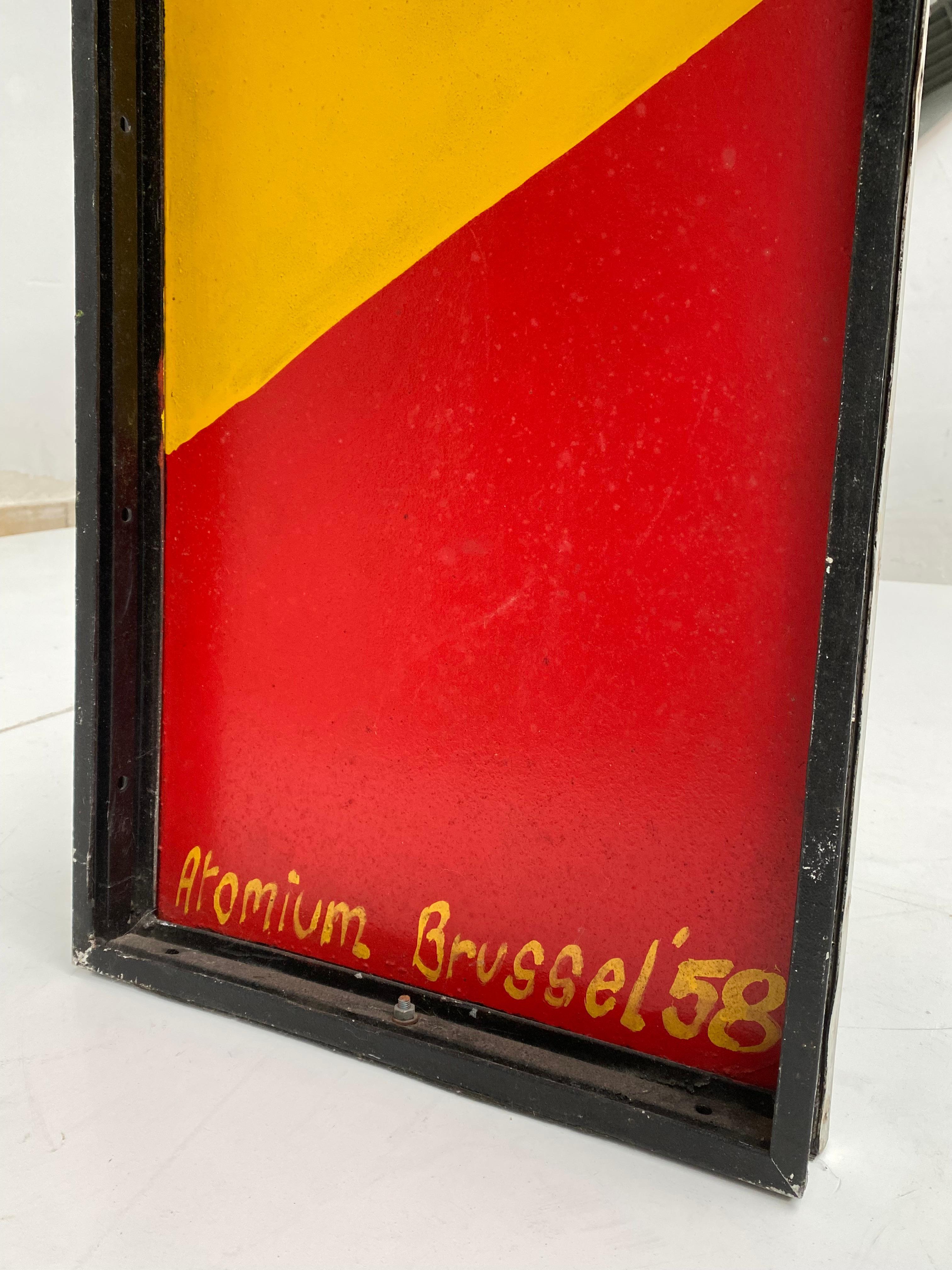 Original-Kunstwerk „Atomium“-Tafel, Weltausstellung 58, Brüssel, Belgien 2005 im Angebot 2
